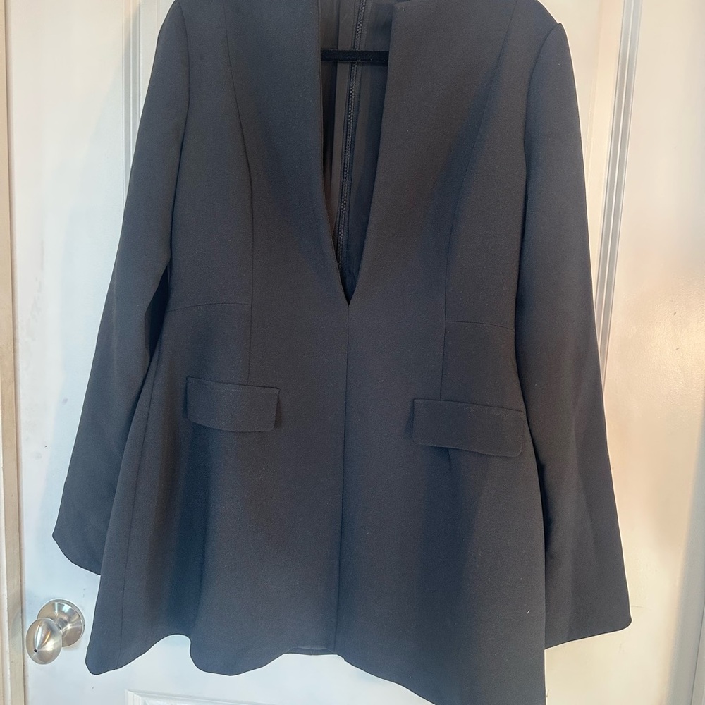 Baby Boo Blazer Style Deep V Fit & Flare Mini Cocktail Dress, Size XXL - Picture 8 of 10